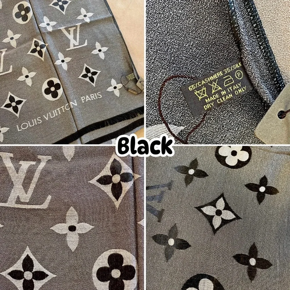 LV Monogram Cashmere Silk Blend Scarf - Picture 9 of 10